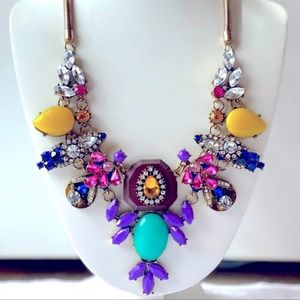 multicolor statement necklace